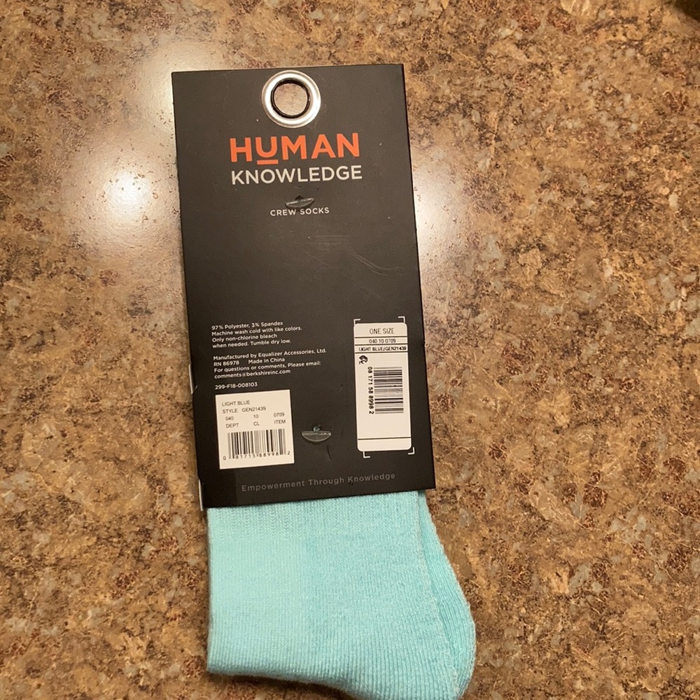 Human knowledge crew socks Burger - Picture 3 of 4
